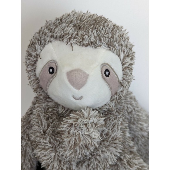 🍁 3/$20 Carter's Sloth Lovey Plush Security Blanket Grey Brown 2020 Shaggy Soft - Picture 2 of 6